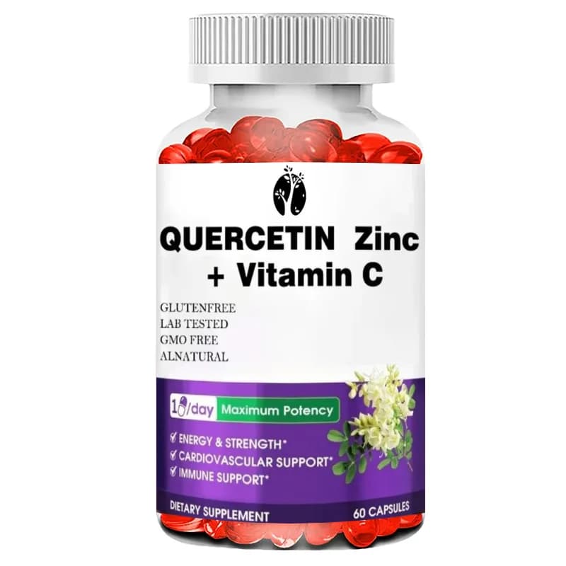 Quercetin 700mg with Zinc, Vitamin C & Bromelain – Immune & Antioxidant Support Supplement – 60 Capsules