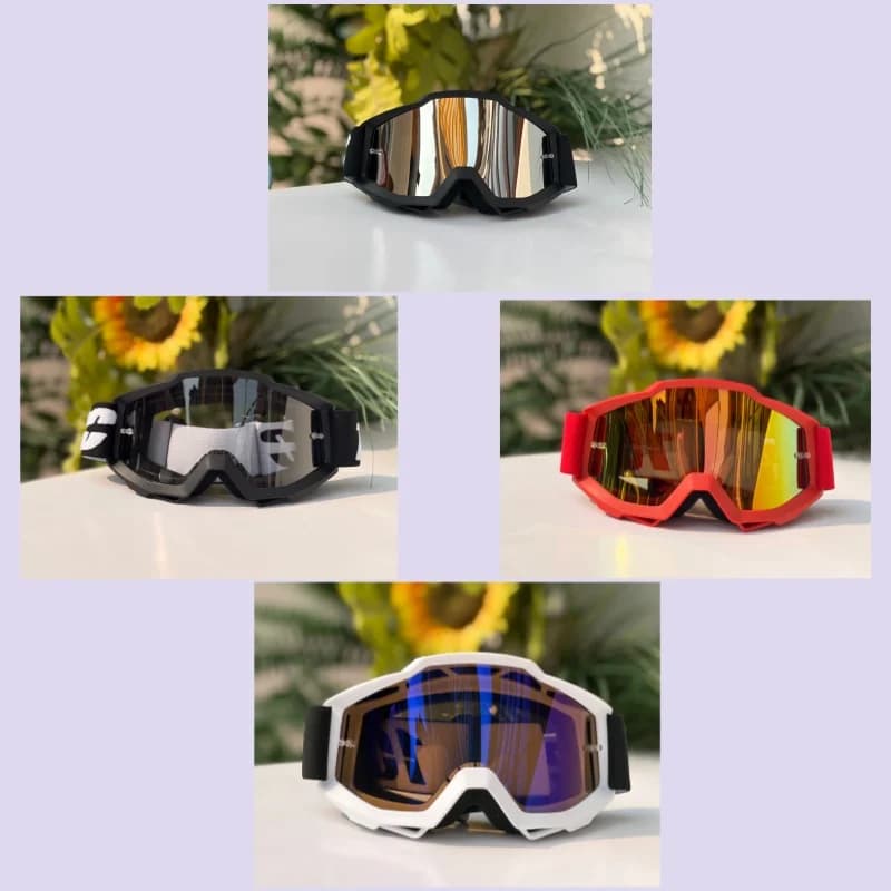 Motocross Goggles PC Lens Windproof Dustproof Ski Goggles for Outdoor MX Dirt Bike Snow Sports