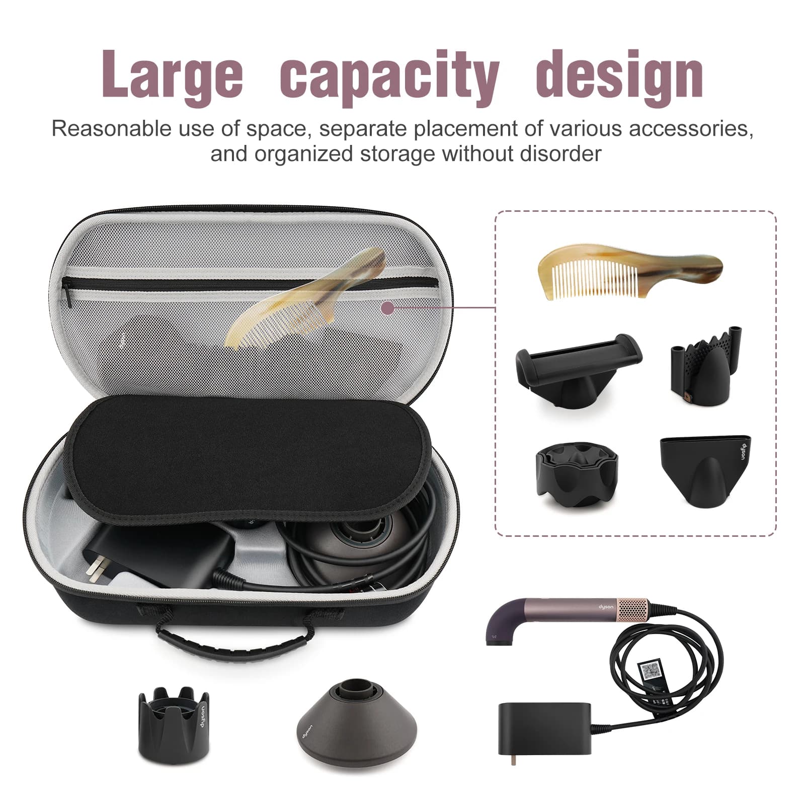 Storage bag for Dyson Supersonic r/HD 17/HD 18 Accessory for hairdryer Waterproof portable travel bag for household appliances