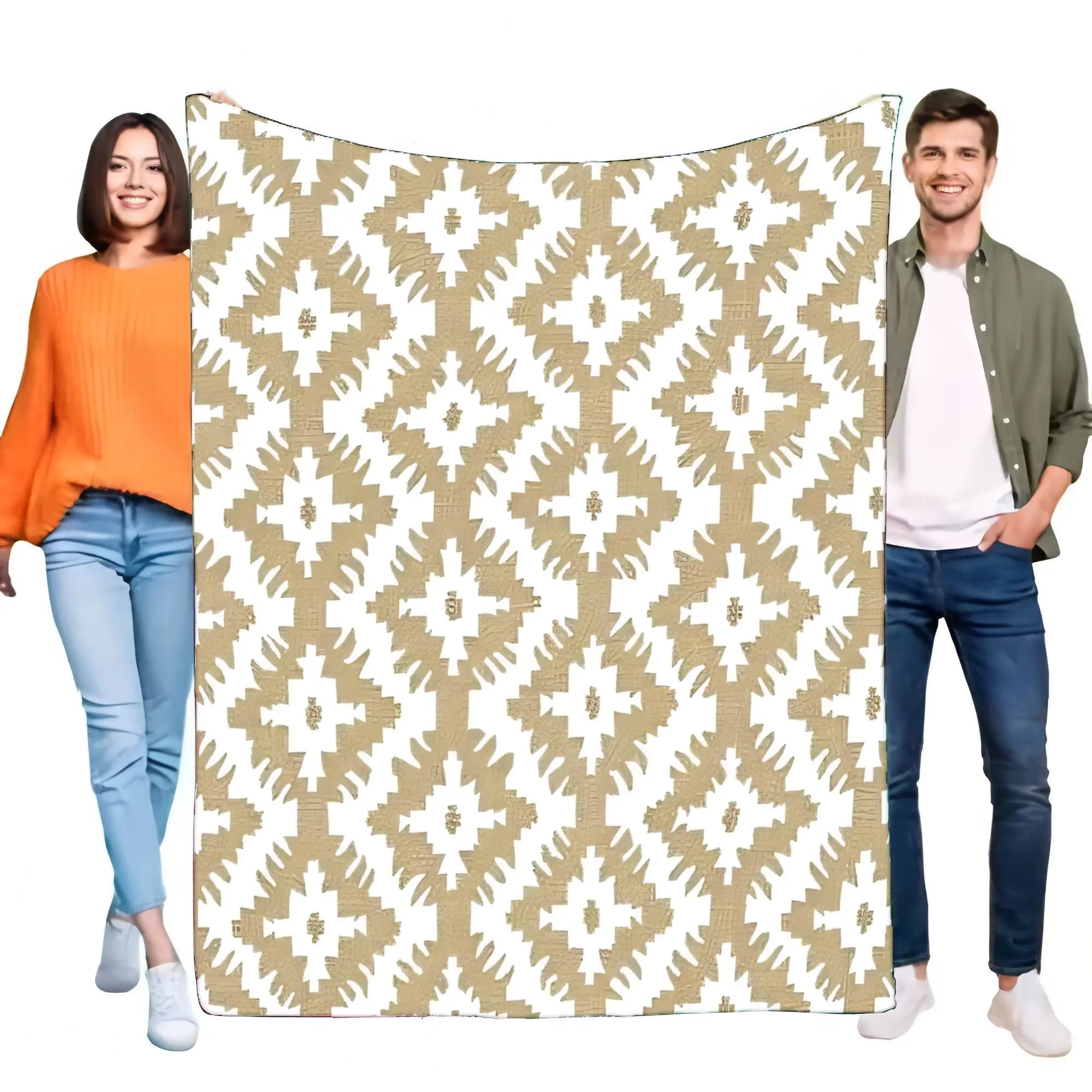 Coperta con motivo geometrico alla moda, morbida e accogliente per divano letto, copertura decorativa leggera e calda, perfetta per la casa, i viaggi o Gi