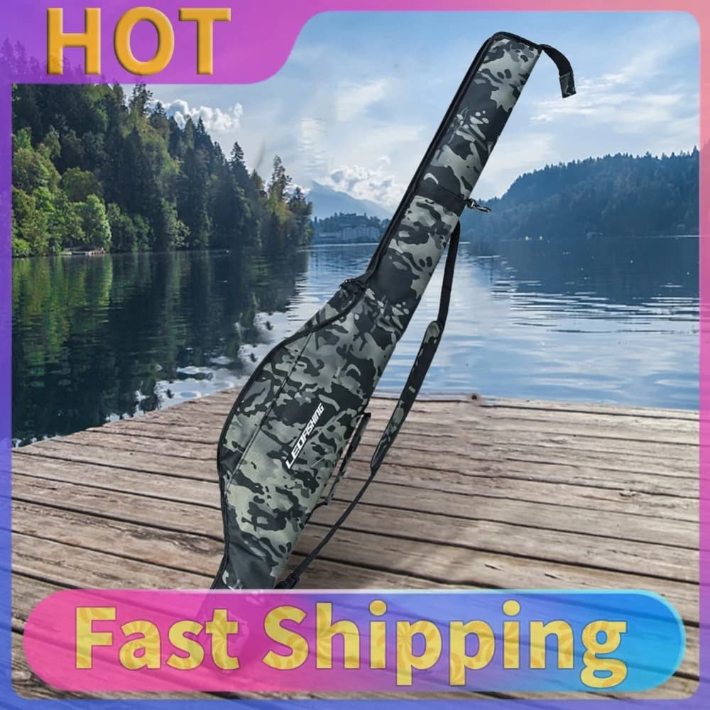 Outdoor Fishing Tackle Boxes Large-capacity Fishing Rod Shoulder Bags Waterproof Adjustable Strap for Fish Bait Reel Gear