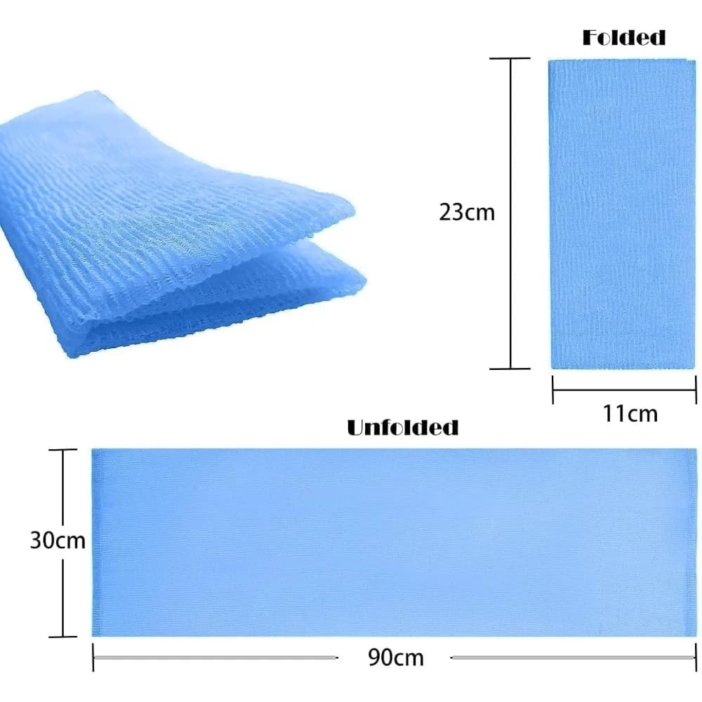 Super Value! One Pack Reusable Back Scrubber for Shower Exfoliating Washcloth Loofah Body Scrubber Exfoliator Black - Hot Item