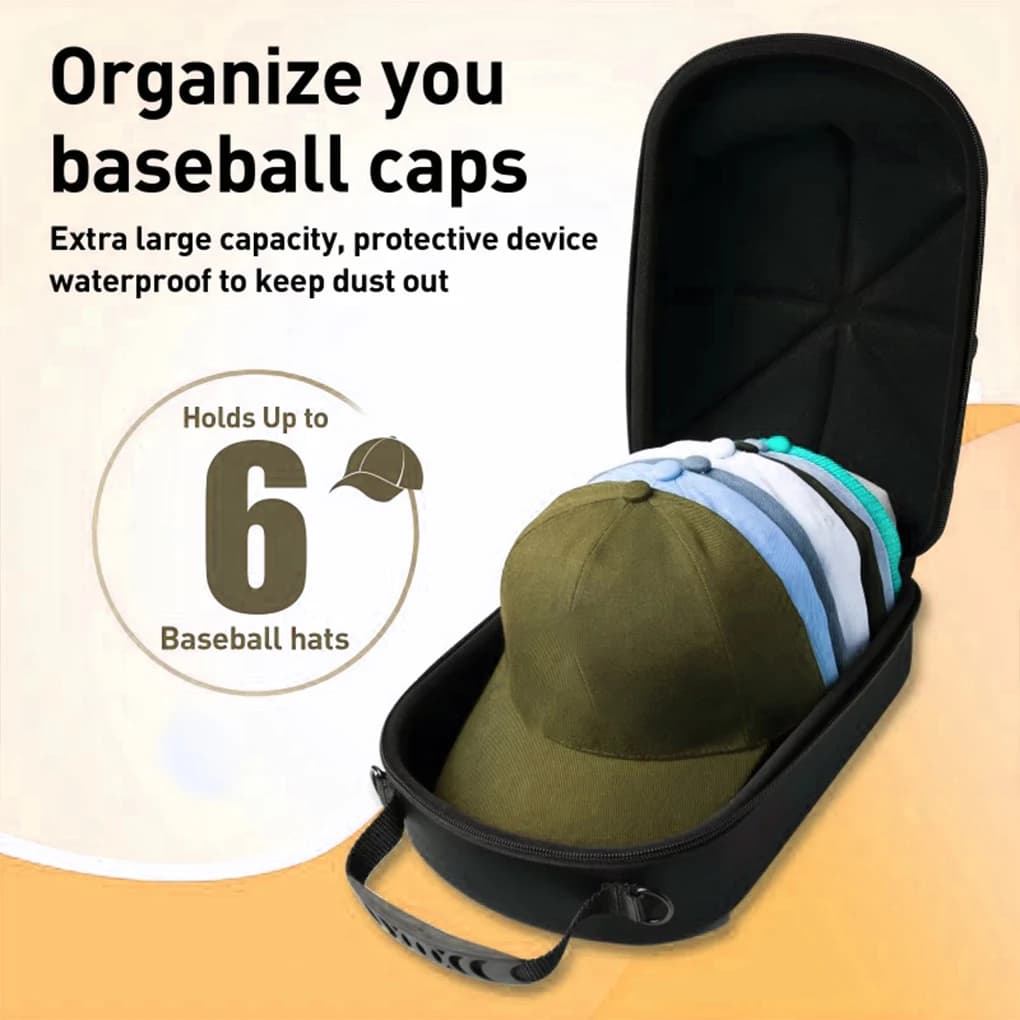 EVA Baseball Bearing Bag Portable Hard Bag for Hats Multifunctional Hats Bag for Outdoor Use