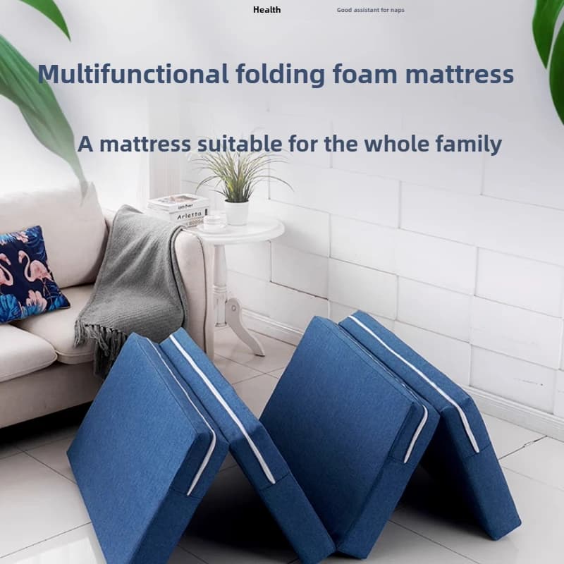 Single Folding Mat in Memory Foam Yoga Mat Portable Cutters Sleep Mat for School and Office Bed linen
