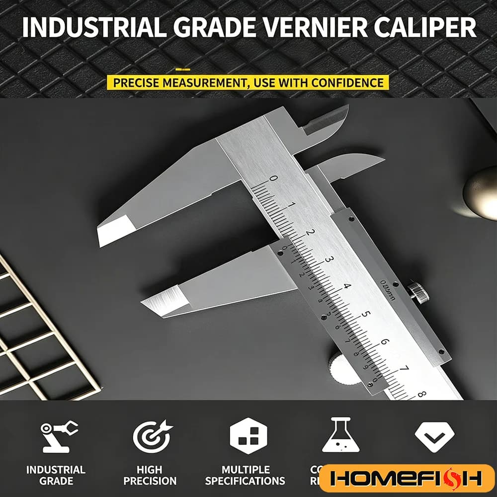 Professional Industrial Vernier Caliper Carbon Steel Precision Measurement Four Use Metric Precision Measuring Tool
