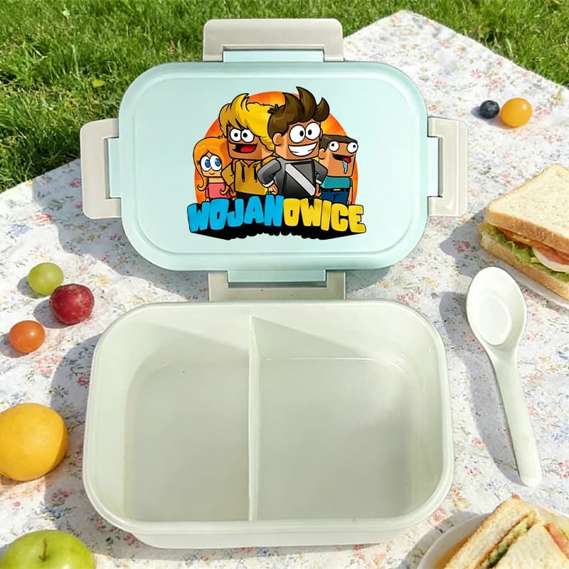 Wojan Team Large Capacity Lunch Box for Boys Girls Anime Cartoon Cute Bento Box Students Portable Fashion Food Storage Container