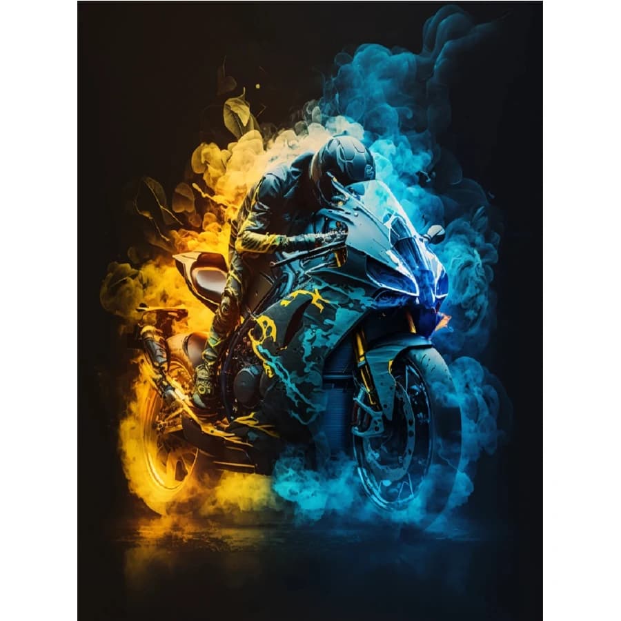 Motorcycle racer diamond painting handmade gift Motorcycle enthusiast 5D DIY diamond embroidery mosaic cross stitch kits decor