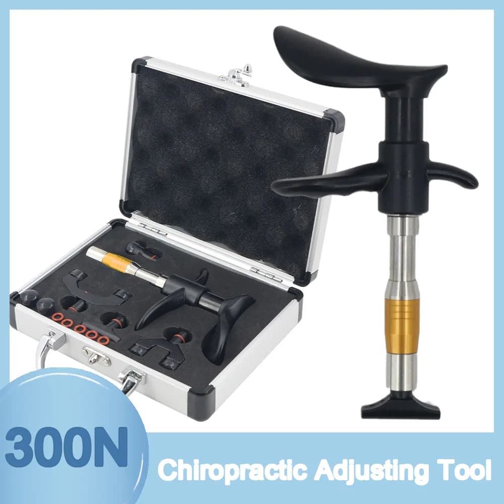 Tools for Chiropractics, Massage Manual to Relieve Pain to Articulations, Vertebral Column Correction Gun with 4 Heads