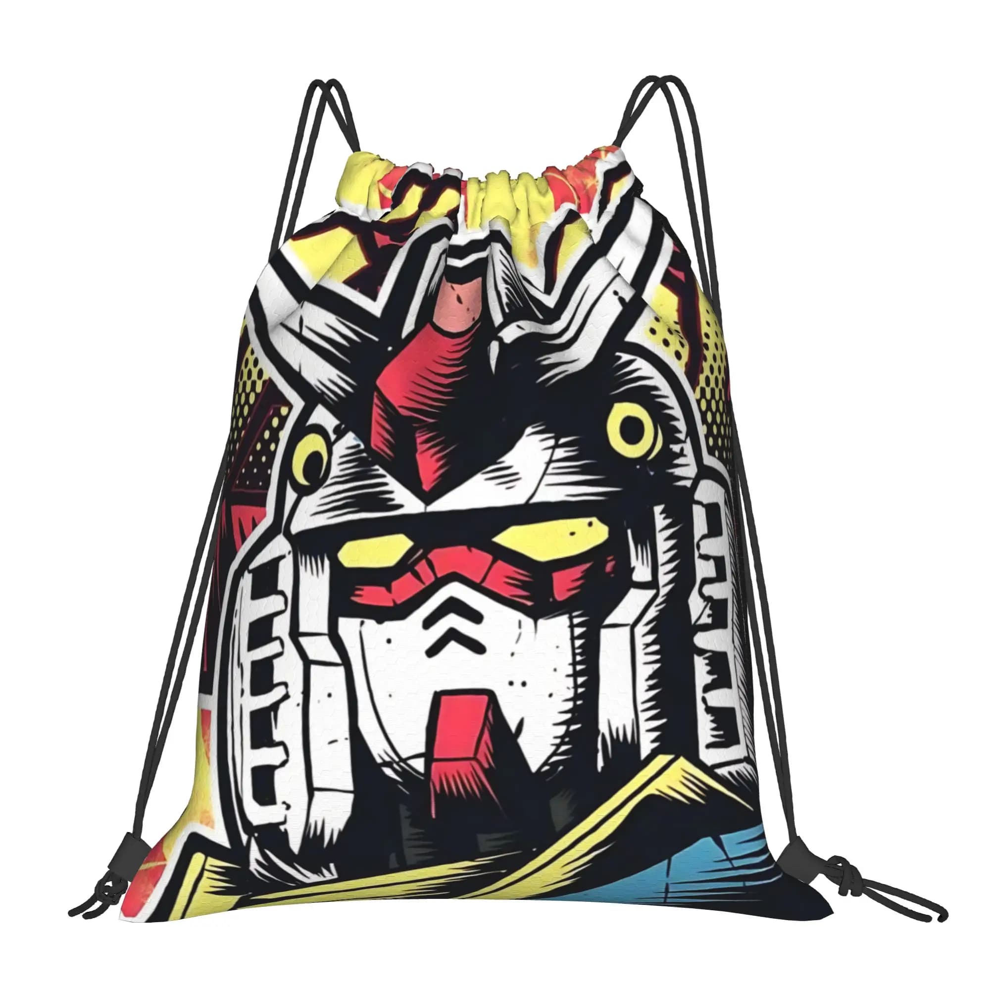 Borsa da viaggio Gundam Robot warrior Kawaii, borse con coulisse, portaoggetti per scarpe sportive e vestiti, zaino portatile multifunzione per adolescenti