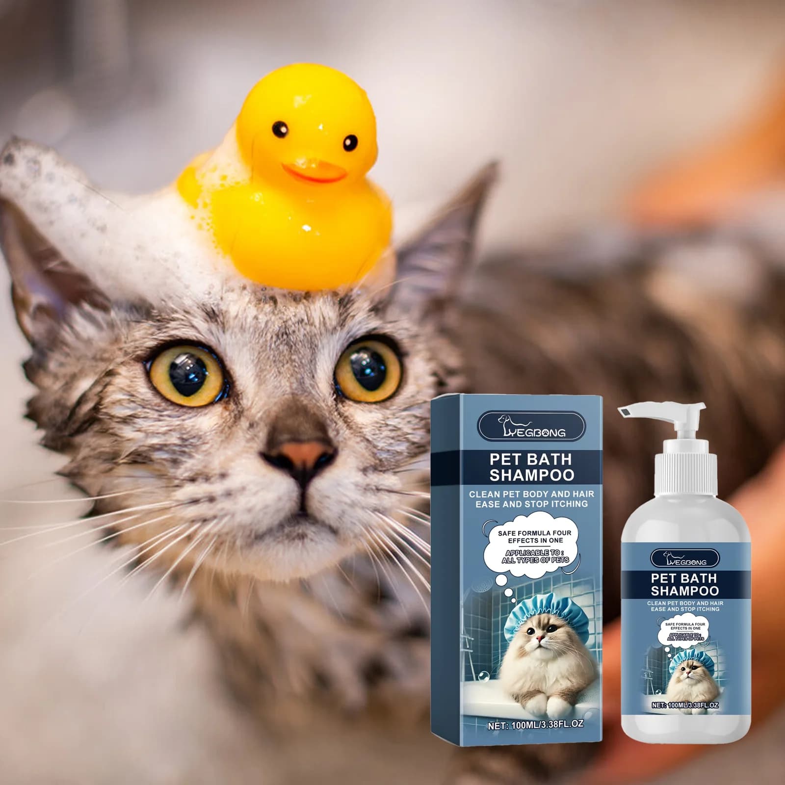 Shampoo da bagno per animali domestici da 100 ml per cani e gatti - Gel doccia quotidiano delicato e non irritante che idrata, nutre e riduce gli odori