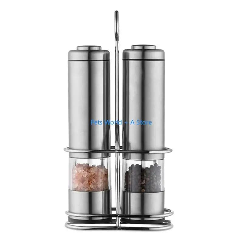 37MB 2 Pezzi/set Set Macina Sale e Pepe Macina Spezie Macina Sale e Pepe Shaker Pressa per Pollice Acciaio Inossidabile
