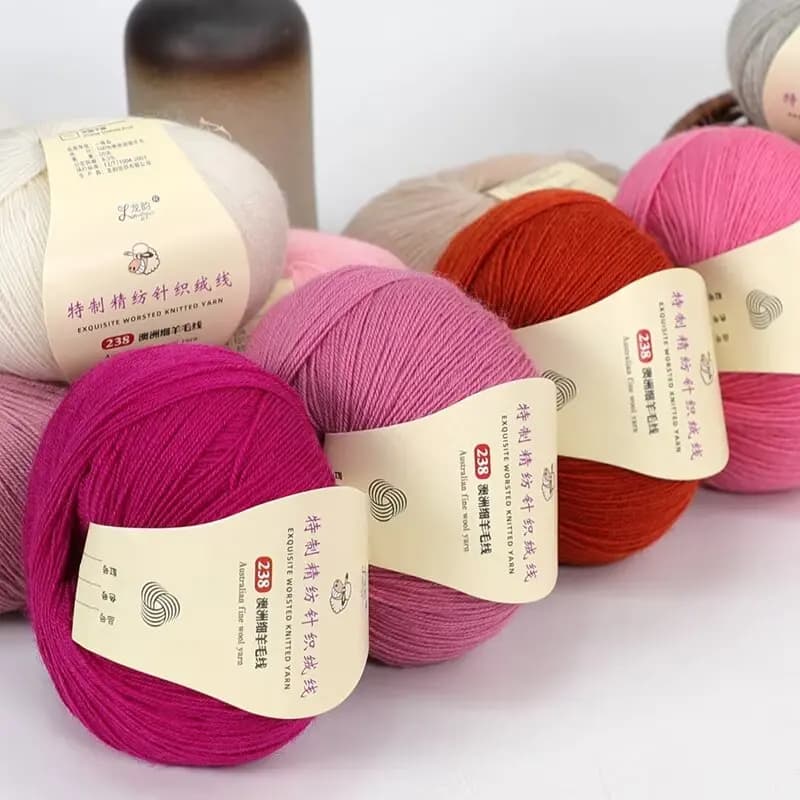 50 g di filato di lana 100% pregiato, maglieria fai da te fatta a mano autunno e inverno maglioni moda donna uomo, maglioni, sciarpe, cappelli