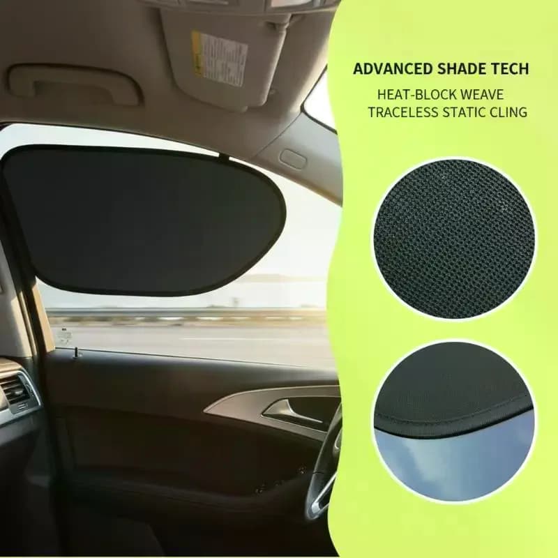 3 Pezzi Tendine Parasole Elettrostatiche per Finestrini Laterali Auto, Isolamento Termico e Protezione UV per Veicoli Familiari e Lunghi Viaggi