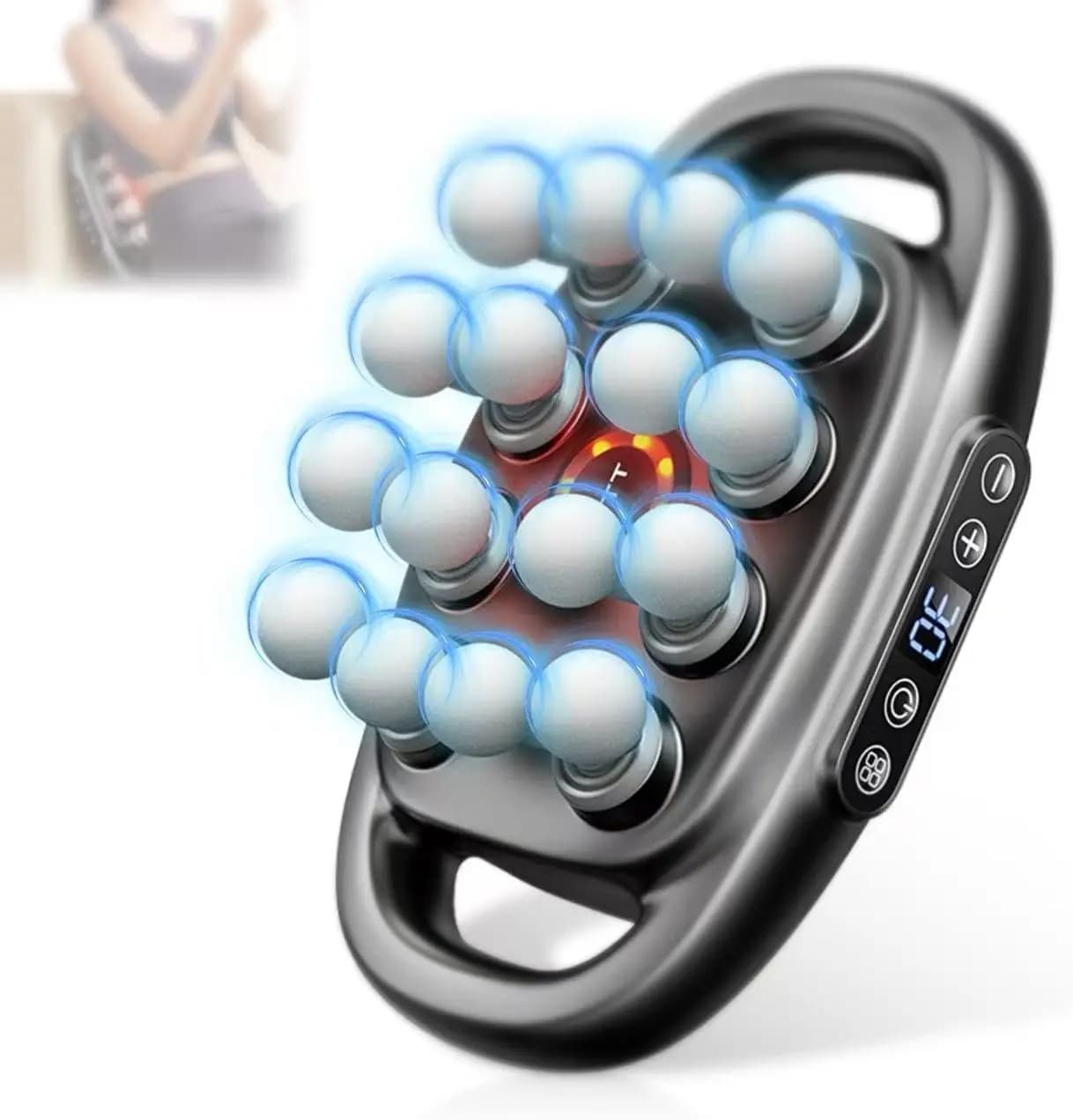 Professional Set of 16 Speed Massage Guns with 8 Deep Muscular Therapy Heads, Back Massage, Sea Gift