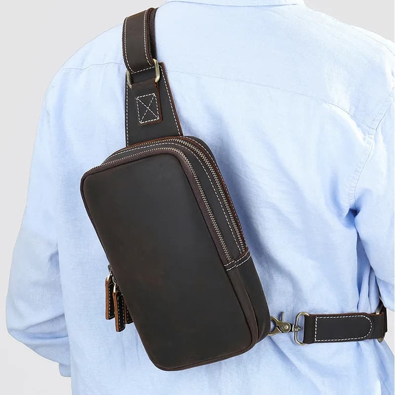 Borsa da petto da uomo in vera pelle Borsa a tracolla da donna Borsa a tracolla da uomo Borsa da viaggio da viaggio Borsa estiva a tracolla con design per tablet