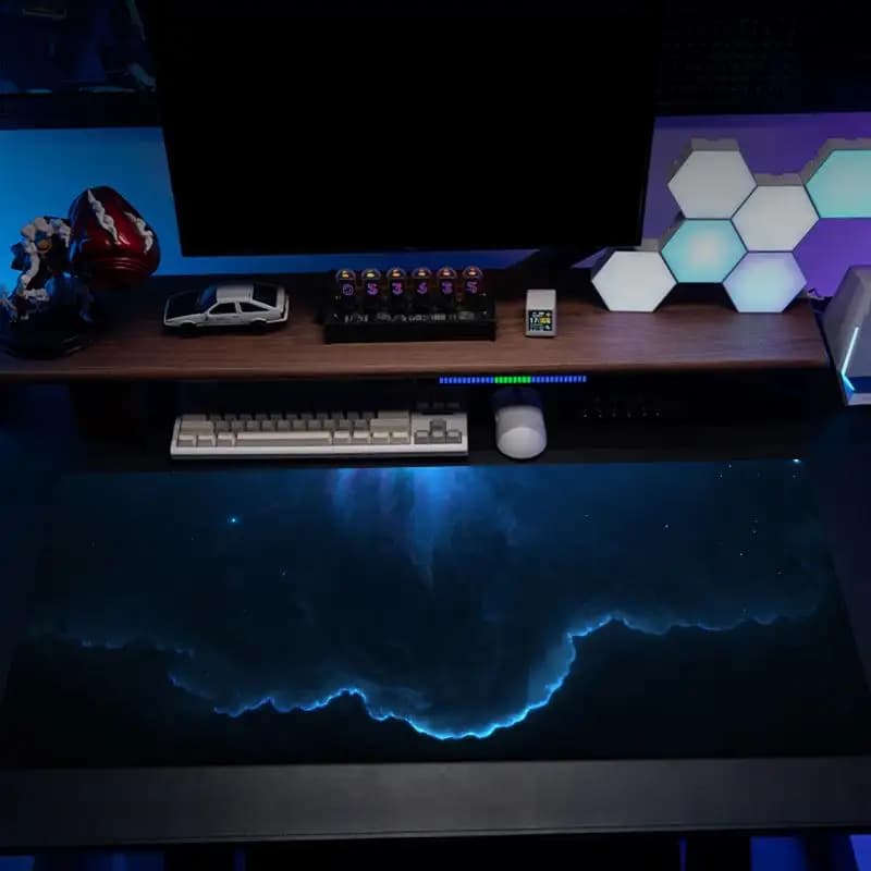 Blue sea Mouse Pad Desk Mat Mousepad Large Abstract Mouse Pad Gaming Deskmat With Lockedge Office Non-slip Carpet