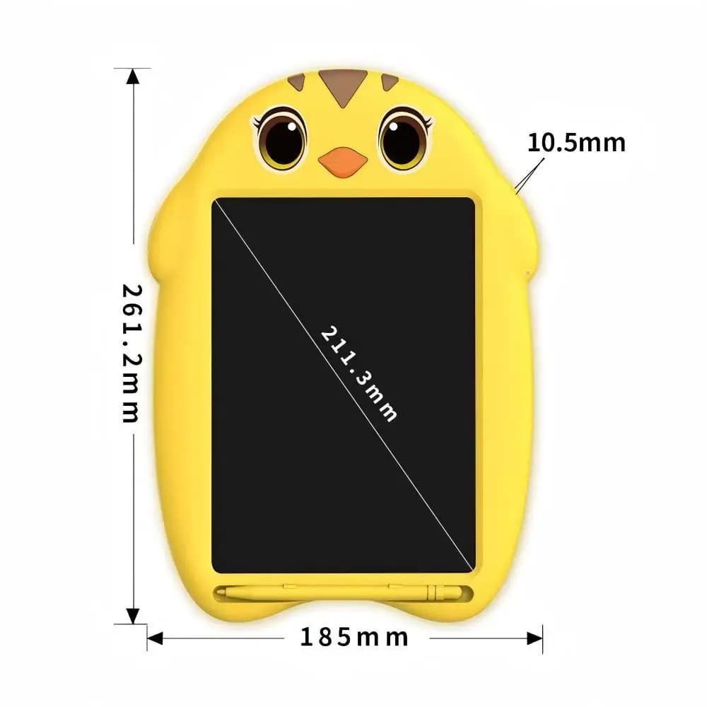 Cute Chicken LCD Writing Tablet for Kids, Colorful Doodle Board with One-Click Clear, Educational Drawing Toy