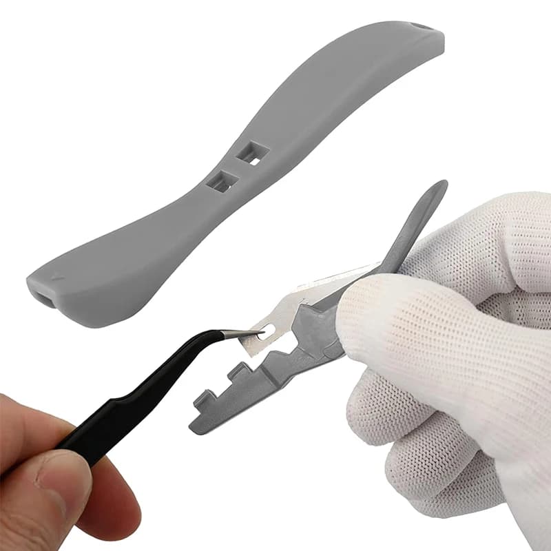 Coltello per taglierina per pellicola avvolgente con lame Taglierina per carta da imballaggio in vinile in fibra di carbonio Taglierina posteriore Utensile da taglio per adesivo per tinta auto fai-da-te