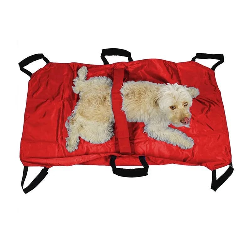 "Best-Selling Pet Stretcher - Large Dog Rescue Mat with 6 Handles - Foldable Veterinary Emergency Carrier for Injured Animals"