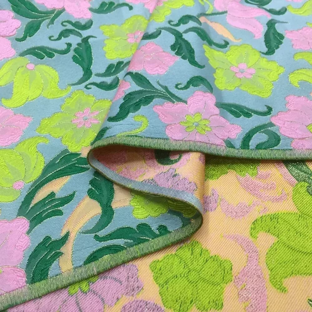 Embossed Jacquard Fabric Skirt Windbreaker Clothing Fabrics Children's Dress Dress Brocade Stiff Cloth by the Yard