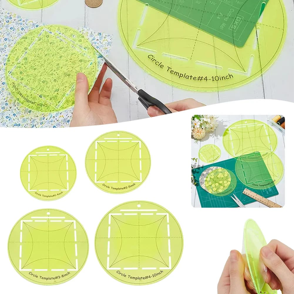 Set di modelli per quilting Circle Magics Missouri Star Circle Magics Modello a cerchio grande Modello per quilting in plastica Righello