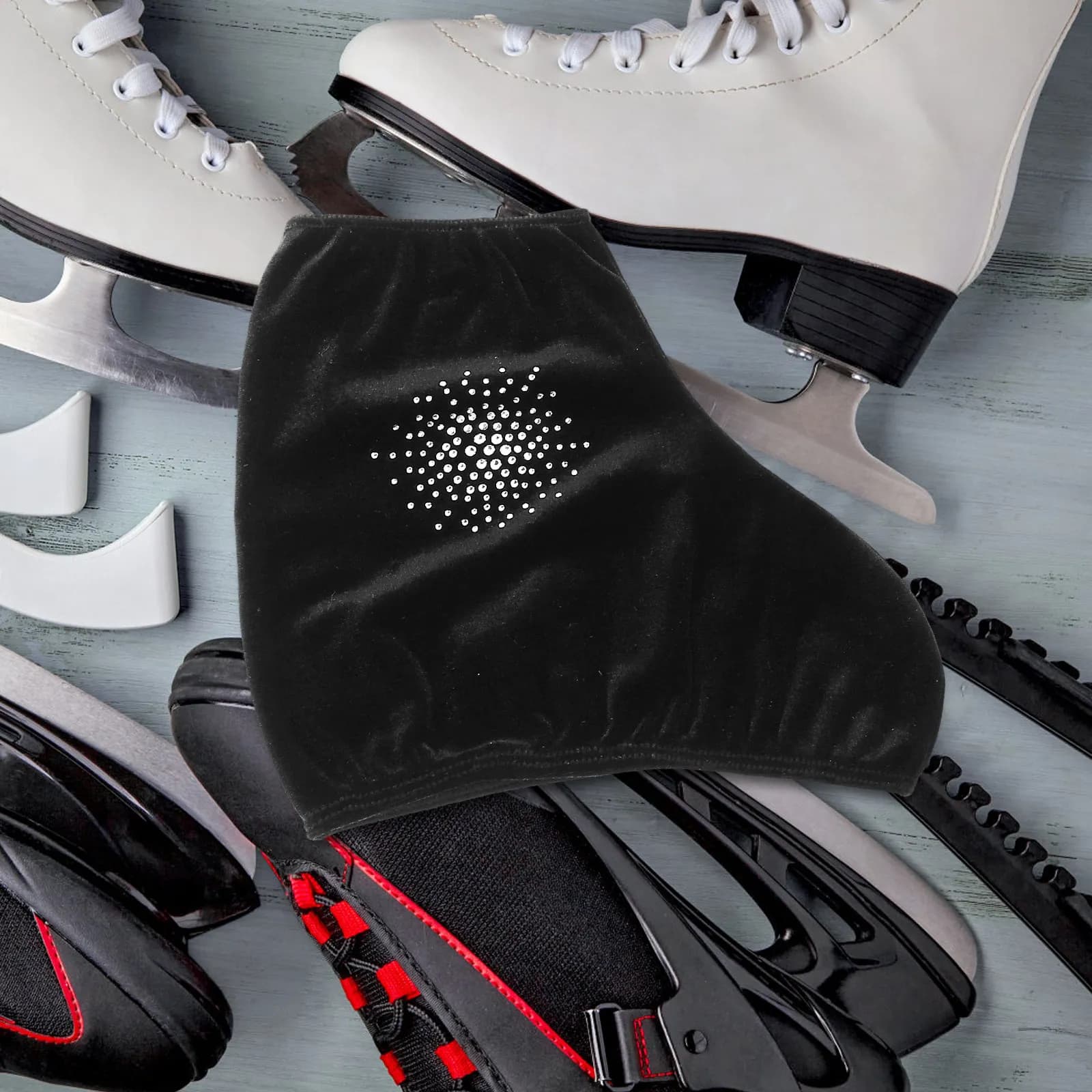 1 Paio di Copriscarpe per Pattinaggio su Ghiaccio, Copriscarpe Regolabili per Pattini, per Giovani e Adulti, Taglia Universale