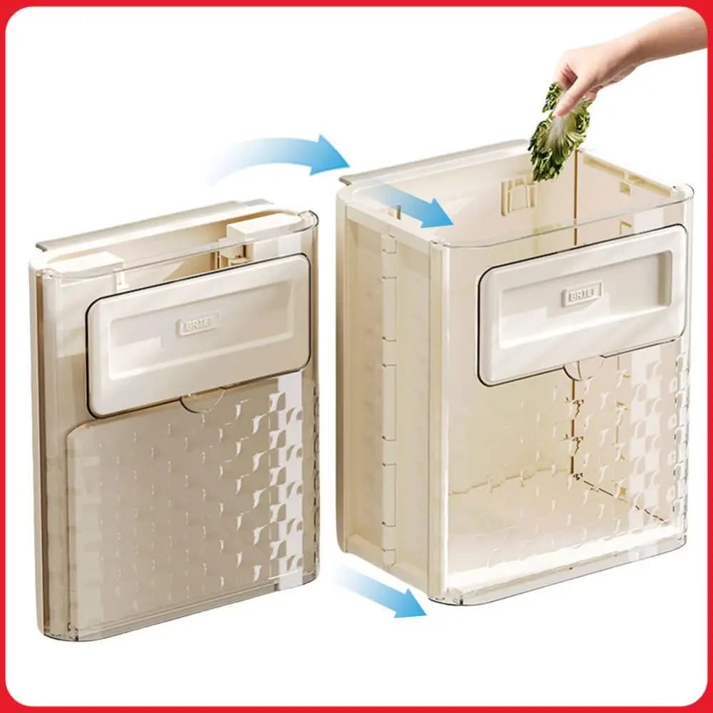10L Foldable Hanging Trash Can Large Capacity Hanging Collapsible Trash Can Under Sink Waste Bin for Car Outdoor Camping