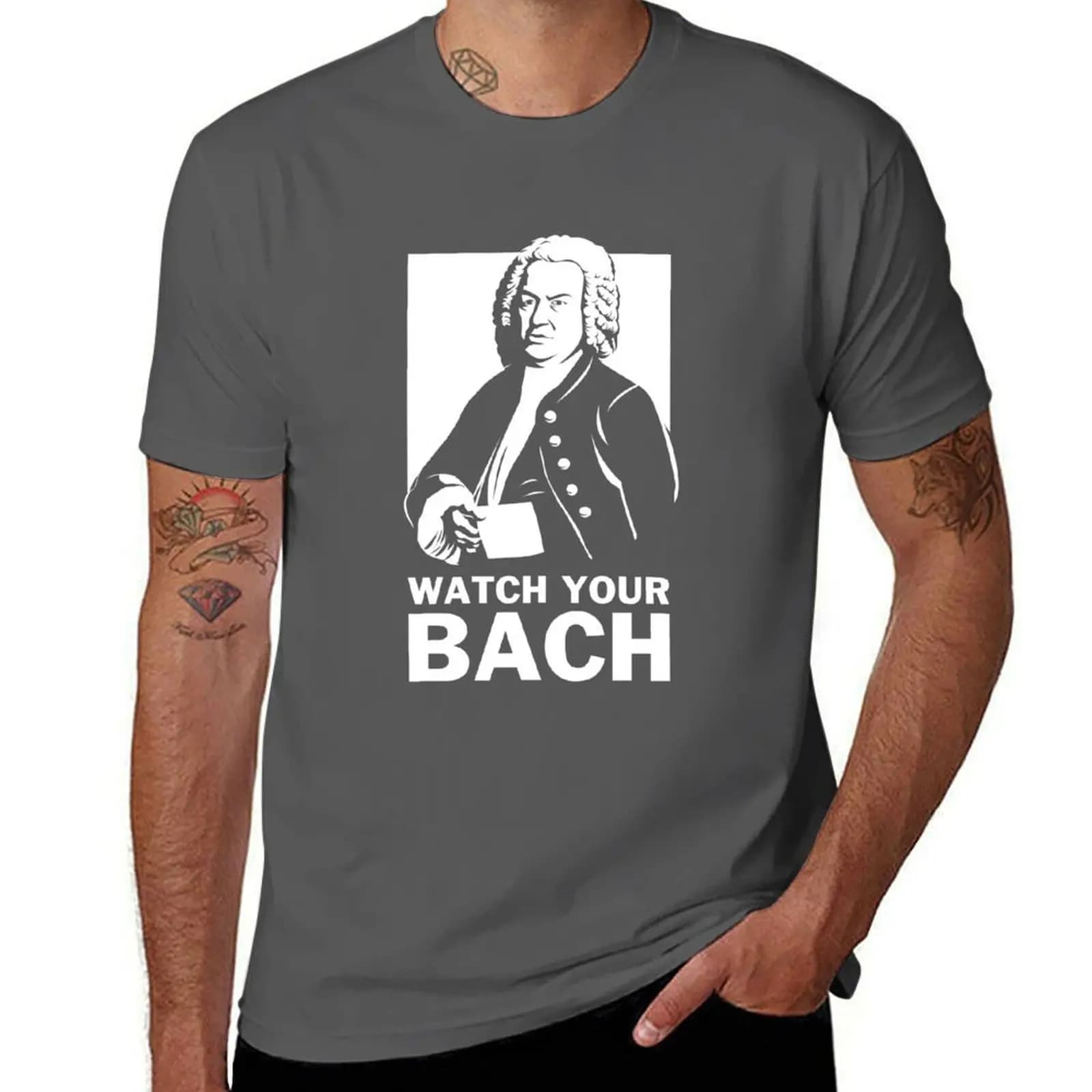T-shirt Bach Your Watch, maglietta casual a maniche corte in stile street style