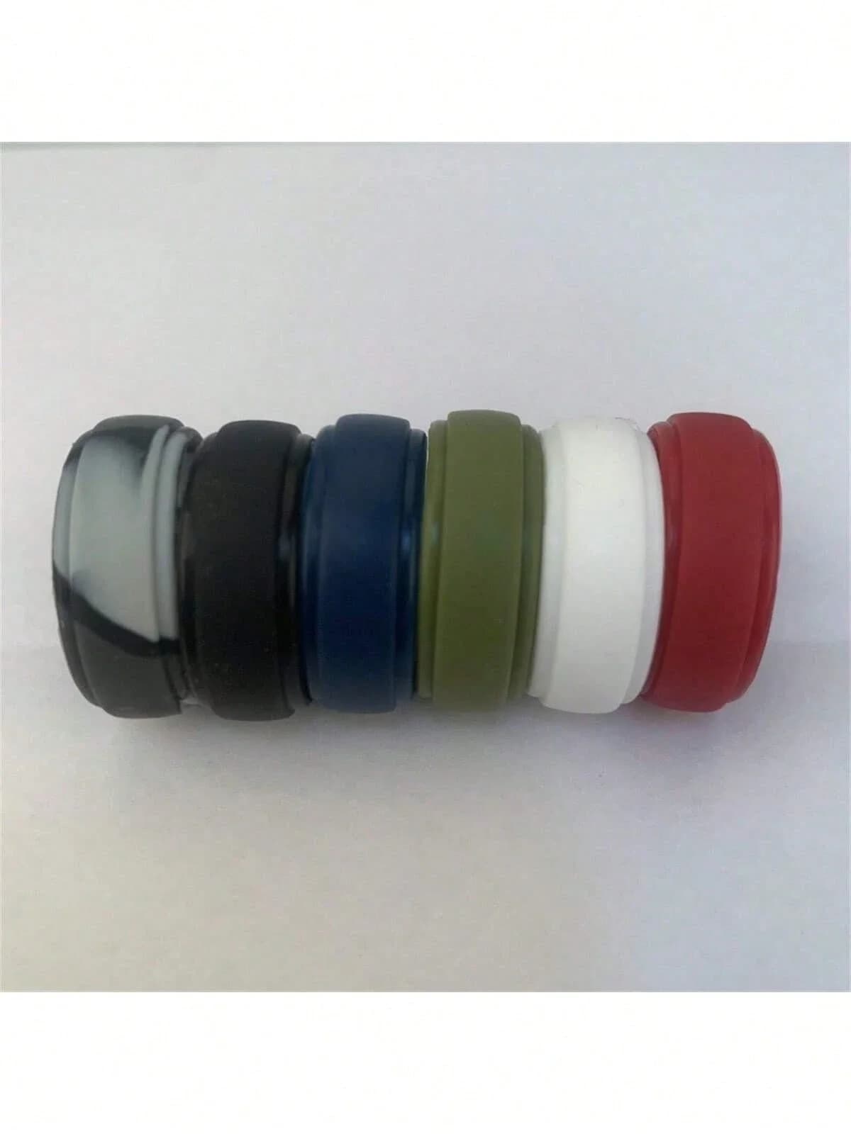 1/2/6 pezzi/set comodi anelli nuziali in silicone - flessibili, adatti per uno stile di vita attivo