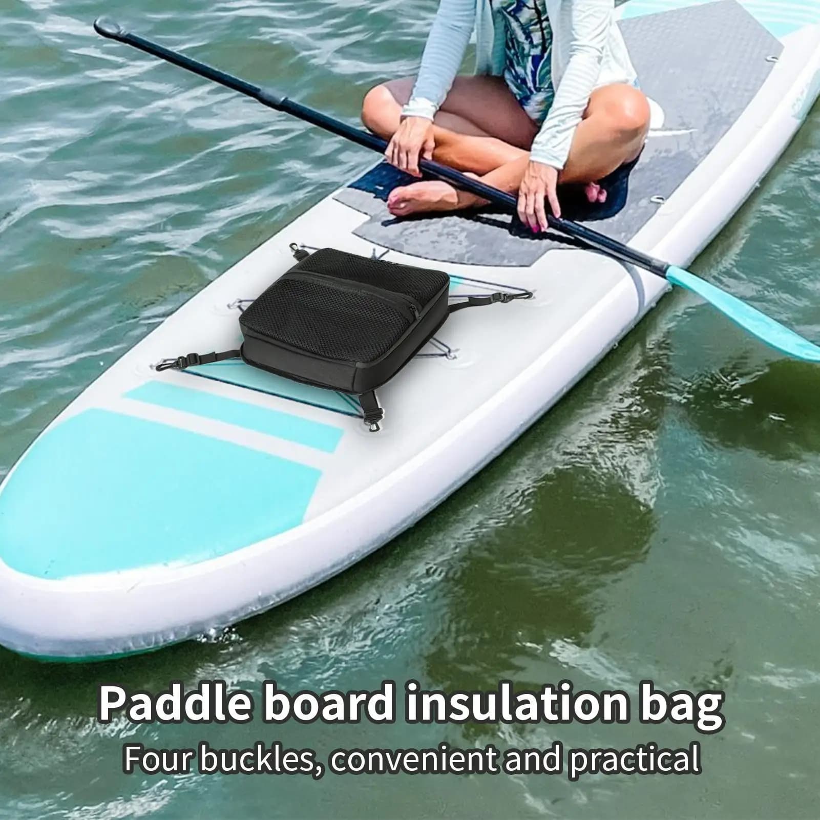 Waterproof Insulated Paddle Board Cooler Portable Deck Bag for Fishing Kayaking Paddleboarding Outdoor Travel Water Sports