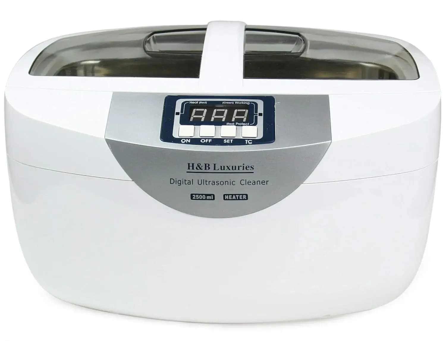 Industrial Grade Ultrasonic Cleaner 160 Watts 2 5 Liters with Heater for Gun Parts Carb Jewelry Dental