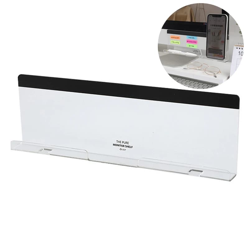 Lavagna per appunti con messaggio per Monitor in acrilico creativo per nota adesiva porta telefono con carta di nome trasparente cancelleria per supporto in plastica da tavolo
