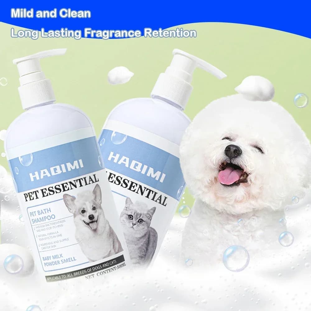 500ml Shampoo da bagno per animali domestici Gatti Cani Gel doccia Detergente delicato Deodorante Anti prurito Profumo a lunga durata Prodotti per la pulizia della salute degli animali domestici