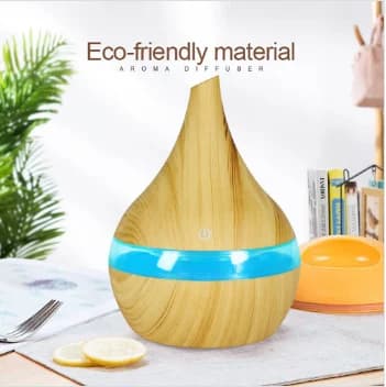 Diffusore di Aromi Portatile, Umidificatore ad Ultrasuoni, Purificatore d'Aria con Nebulizzatore di Oli Essenziali e Luce Notturna LED a 7 Colori
