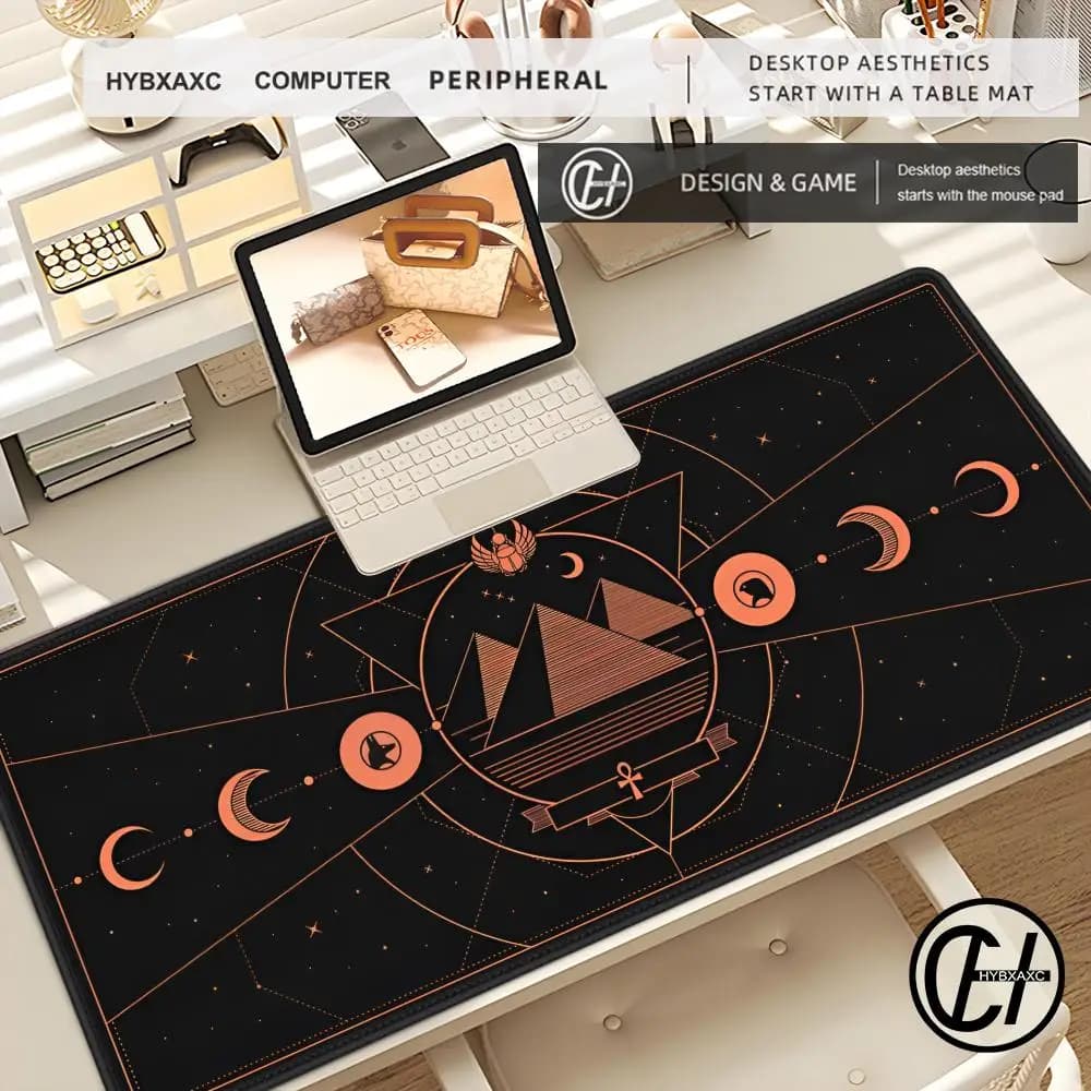 Tappetino per mouse Mystery Constellations Tappetino da scrivania Tappetini per computer Tarot Card Kawaii Mousepad Gamer HYBXAXC Tappetino per mouse carino Tappetino in gomma XXL