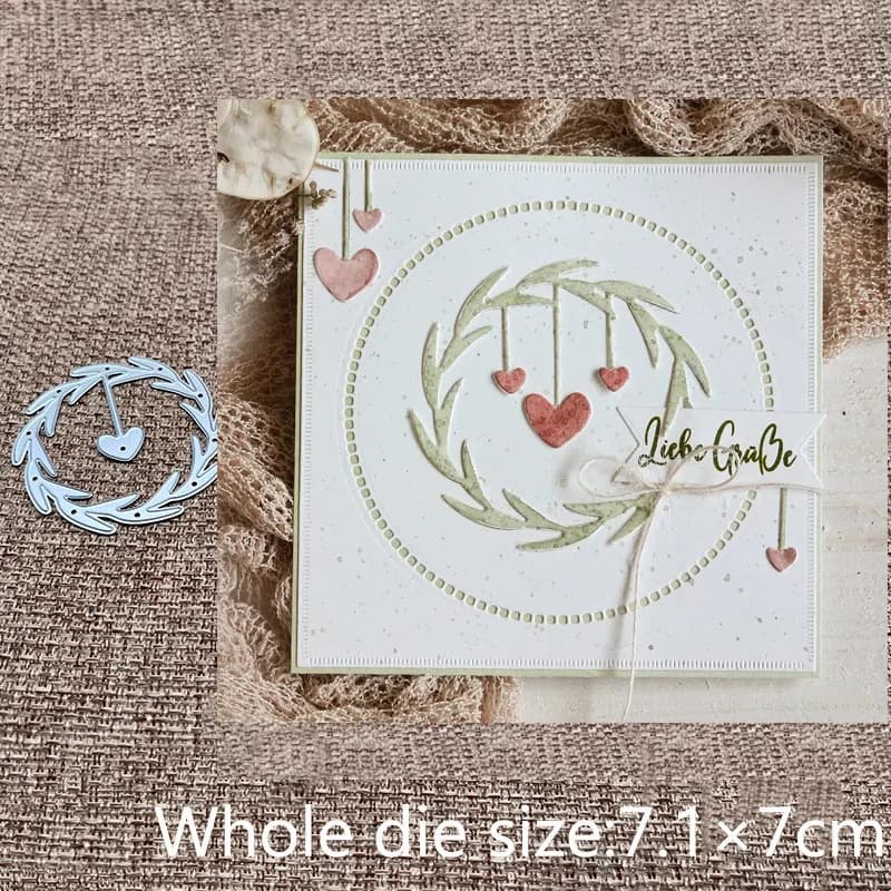New Design Craft Metal stencil mold Cutting Dies grass ring heart decoration scrapbook die cuts Album Paper Card Craft Embossing