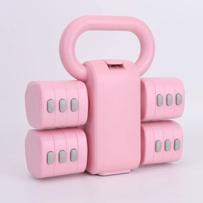 2 in 1 Adjustable Detachable Kettlebell Dumbbell Set ABS Material for Women Men 1-5kg Fitness