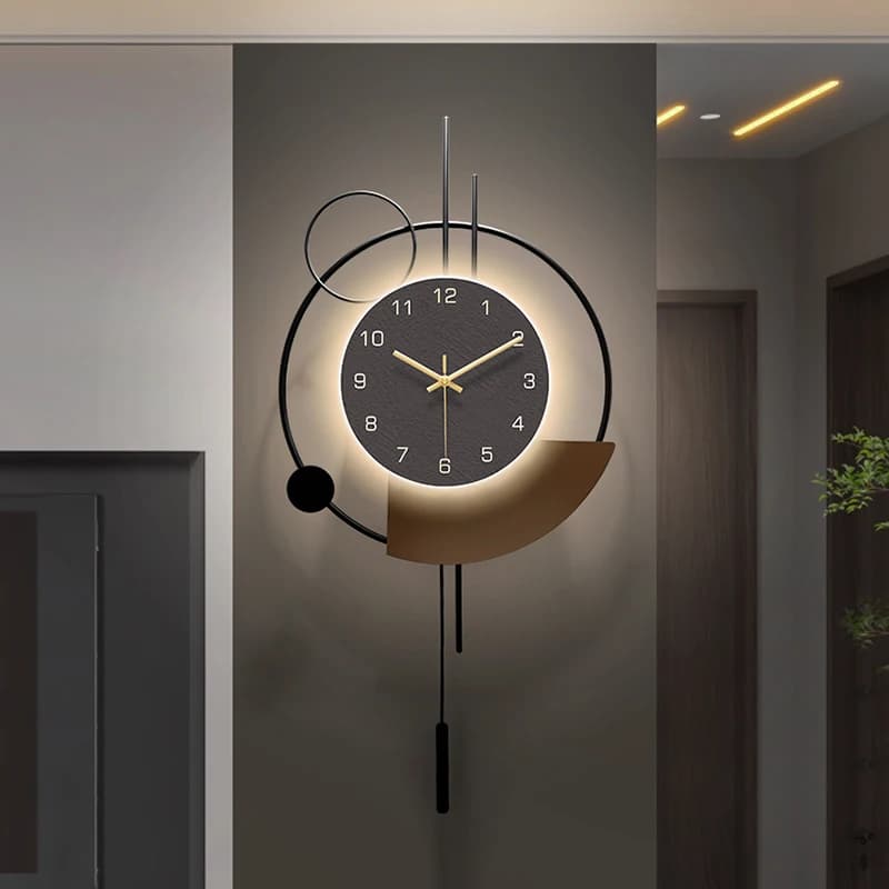Orologio da parete estetico moderno Soggiorno Camera da letto Orologio interno silenzioso di lusso Pendolo artistico Decorazioni murali Reloj Pared