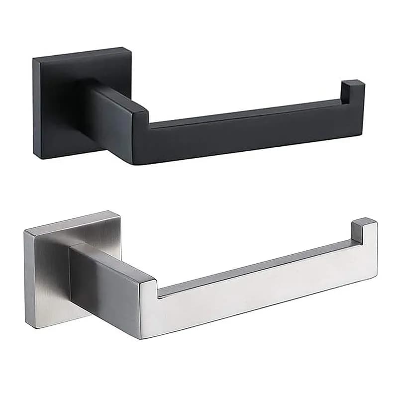 304 Stainless Steel Matte Black Toilet Paper Holder Wall Mounted Tissue Roll Hanger Bathroom Accessories