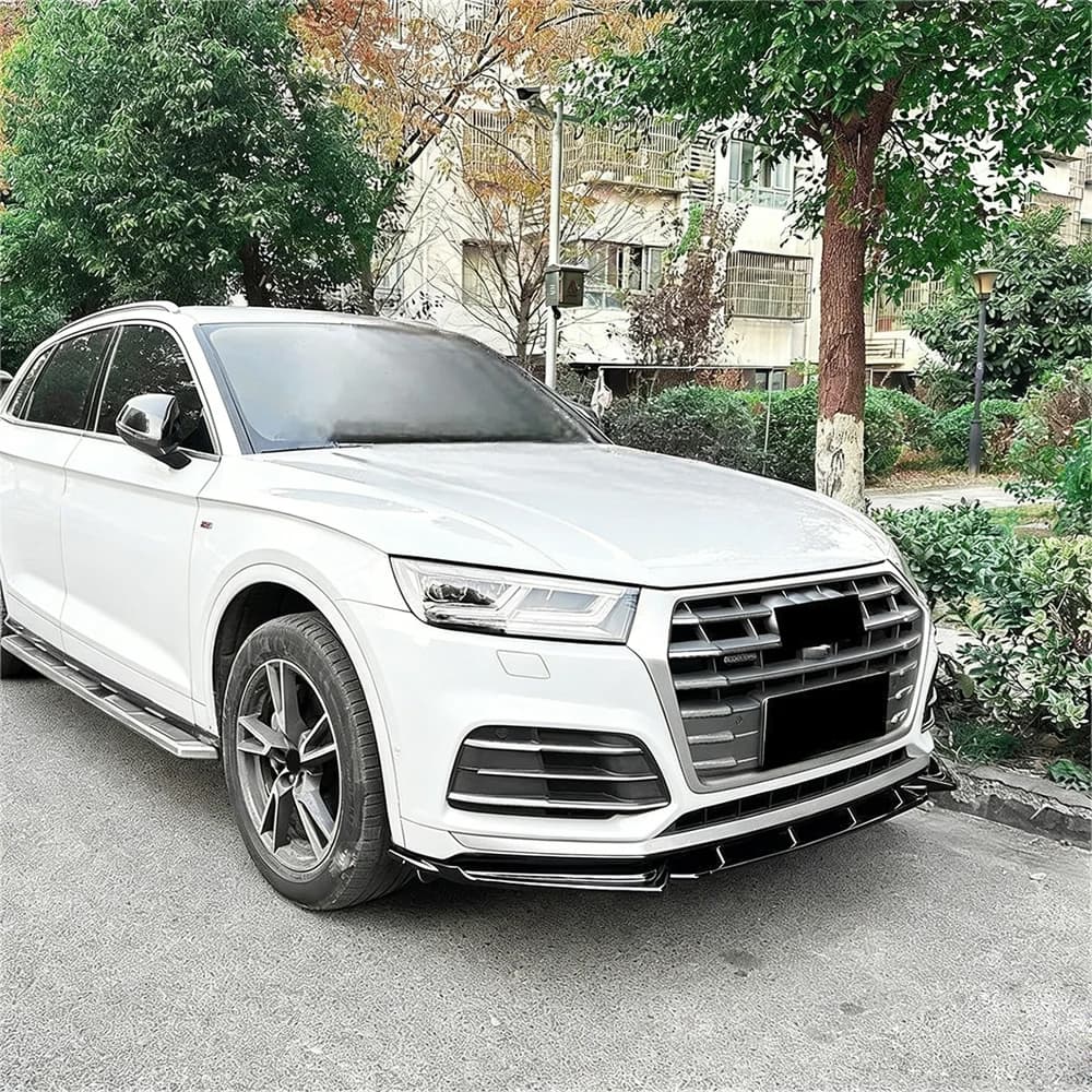 3 pz Paraurti Anteriore Diffusore Lip Spoiler Spiltter Per Audi Q5 SQ5 FY Sline 2018-2020 Pre-Facelift ABS Gloss Nero BodyKit Tuning