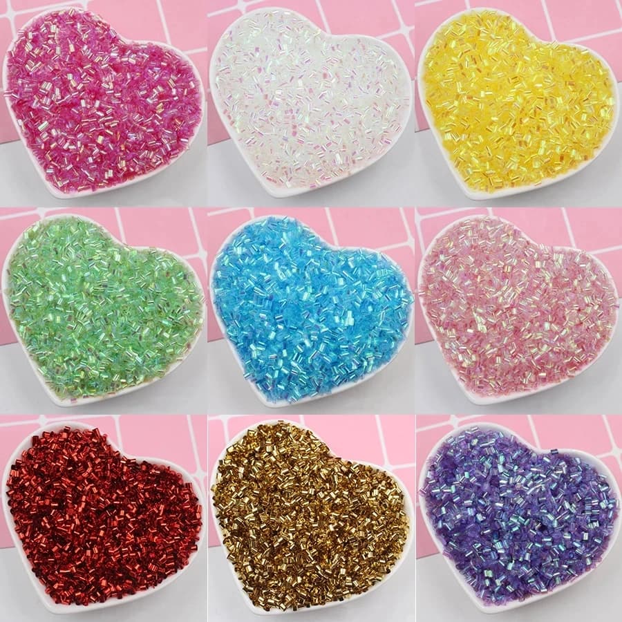 50g di additivi per melma Bingsu perline iridescenti forniture Kit di spruzzi fai-da-te per argilla di melma croccante soffice e soffice