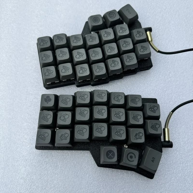 Corne V4.1 Split Keyboard Kit QMK/VIAL Wired RGB Custom HotSwap Ergonomic Horn v4.1 Design Left and right hand keyboard