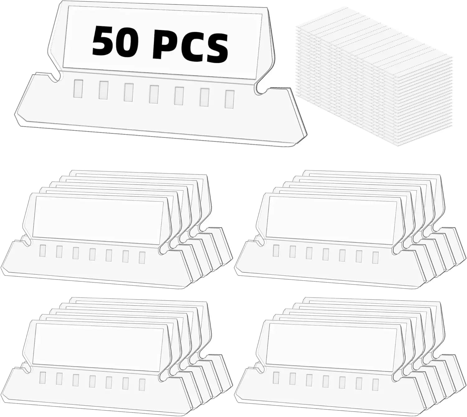 50 Set di Etichette per Cartelle Sospese con Inserti per Organizzare Documenti Formato Letter/Legal