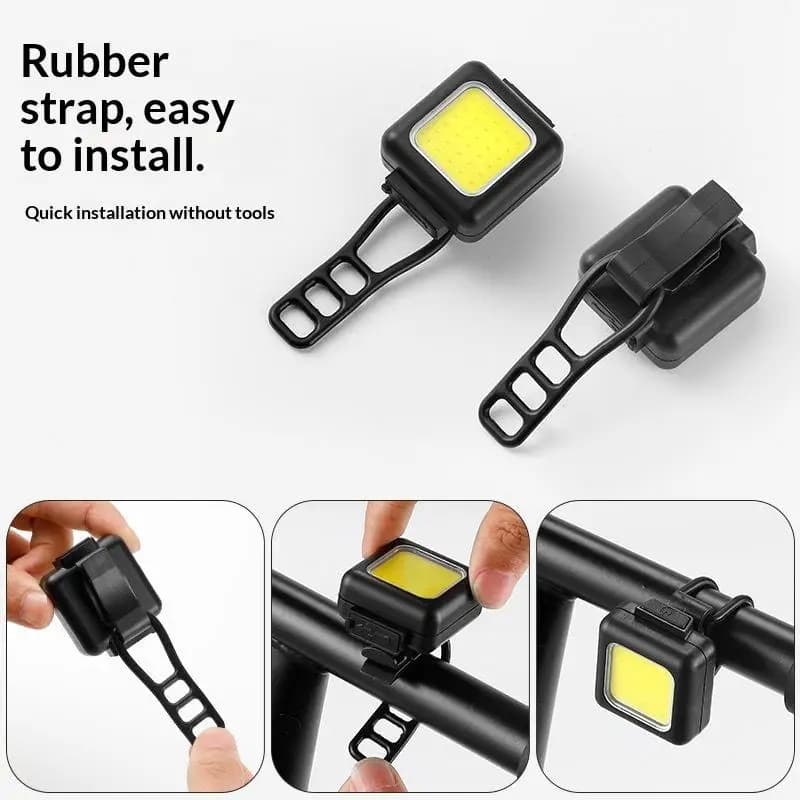 Warning Taillight 3 Lighting Modes Bike Front Rear Light Type-C Rechargeable Bike Tail Lamp Road Bike LED Easy To Install