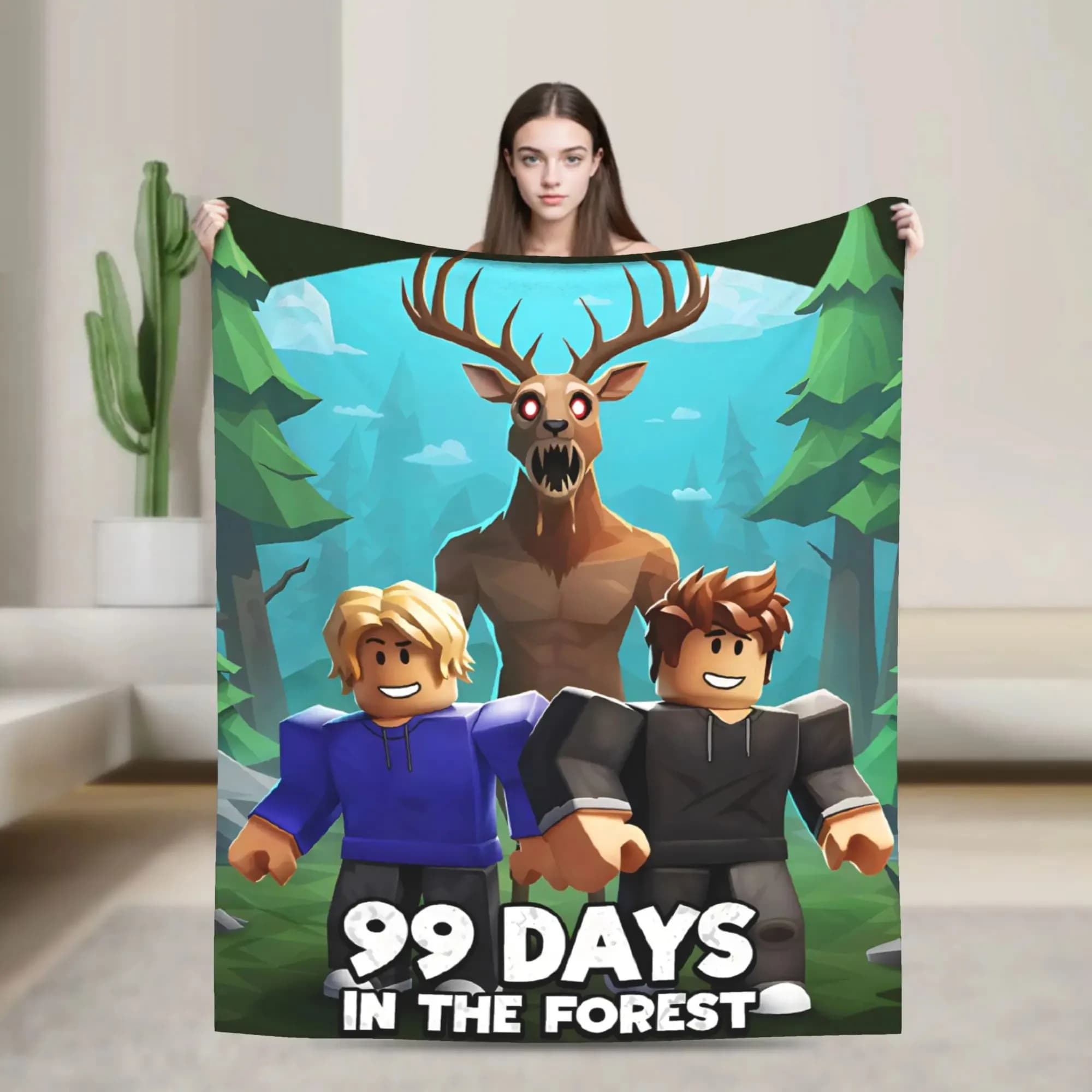 Coperte in Flanella Super Calde '99 Notti nella Foresta' per Divano, Camera da Letto, Coperta da Picnic Portatile