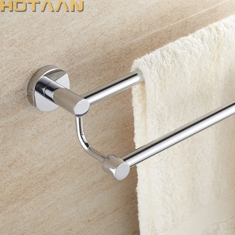 . Accessorio da bagno in acciaio inossidabile con finitura cromata portasciugamani doppio portasciugamani 60cm YT-10998