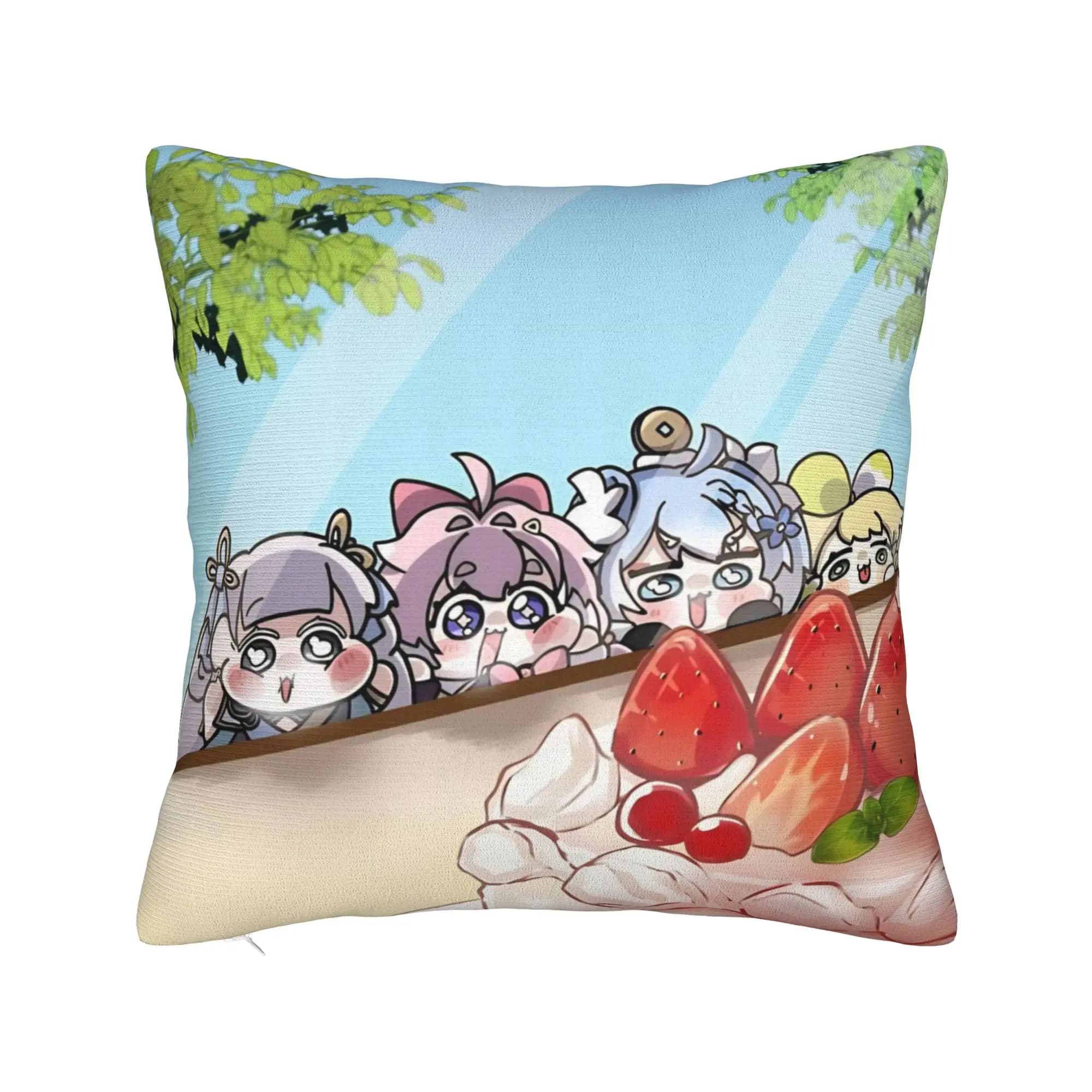 Trickcal C-Chibi Go Games Fodere per cuscini, Copricuscini morbidi decorativi, Fodere per cuscini decorativi per la casa, Multi-misura
