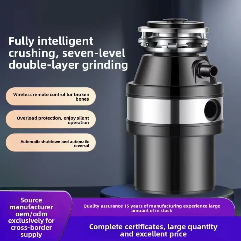 Kitchen Food Waste Disposer Automatic Garbage Grinder Sink Crusher Home Appliance Quiet