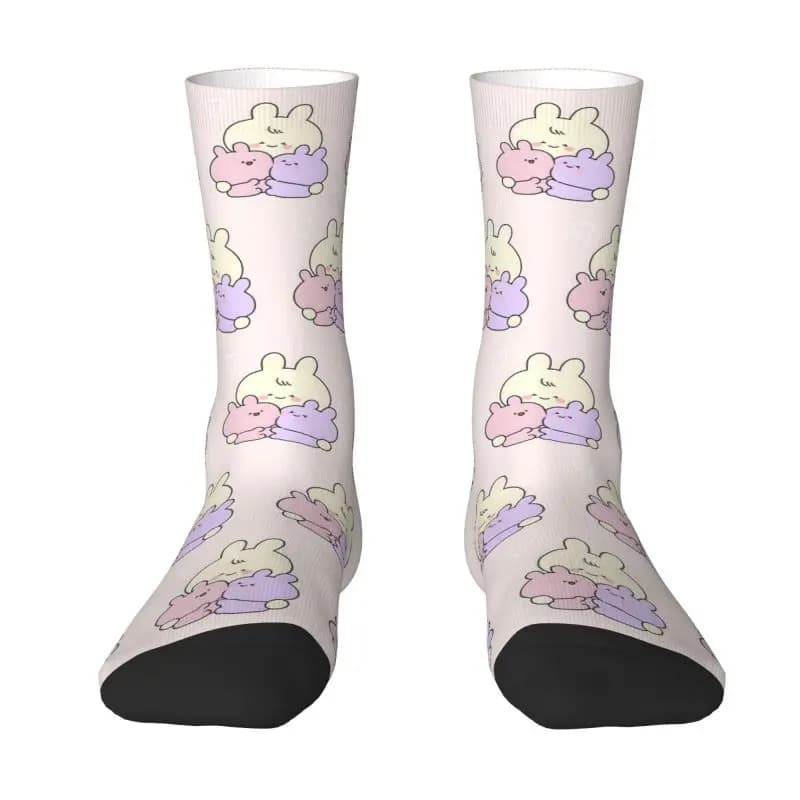Asamimichan Socks for Women Warm Men Socks Football Socks with 3D Printing Nice Rabbit