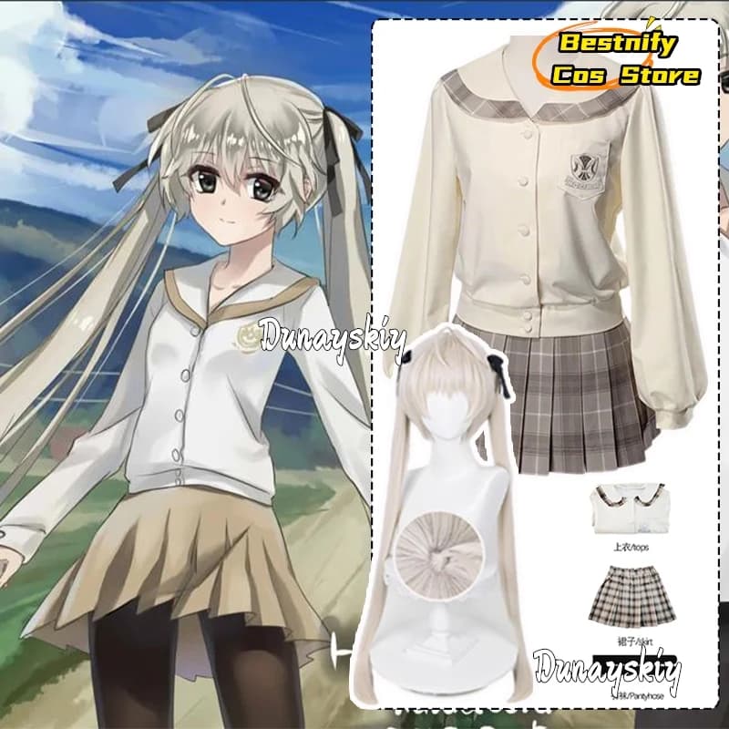 Anime Yosuga no Sora Kasugano Sora Cosplay Costume {Bestnify Cos}Sora Jirai Kei School Uniform Girl Halloween Woman Costumes